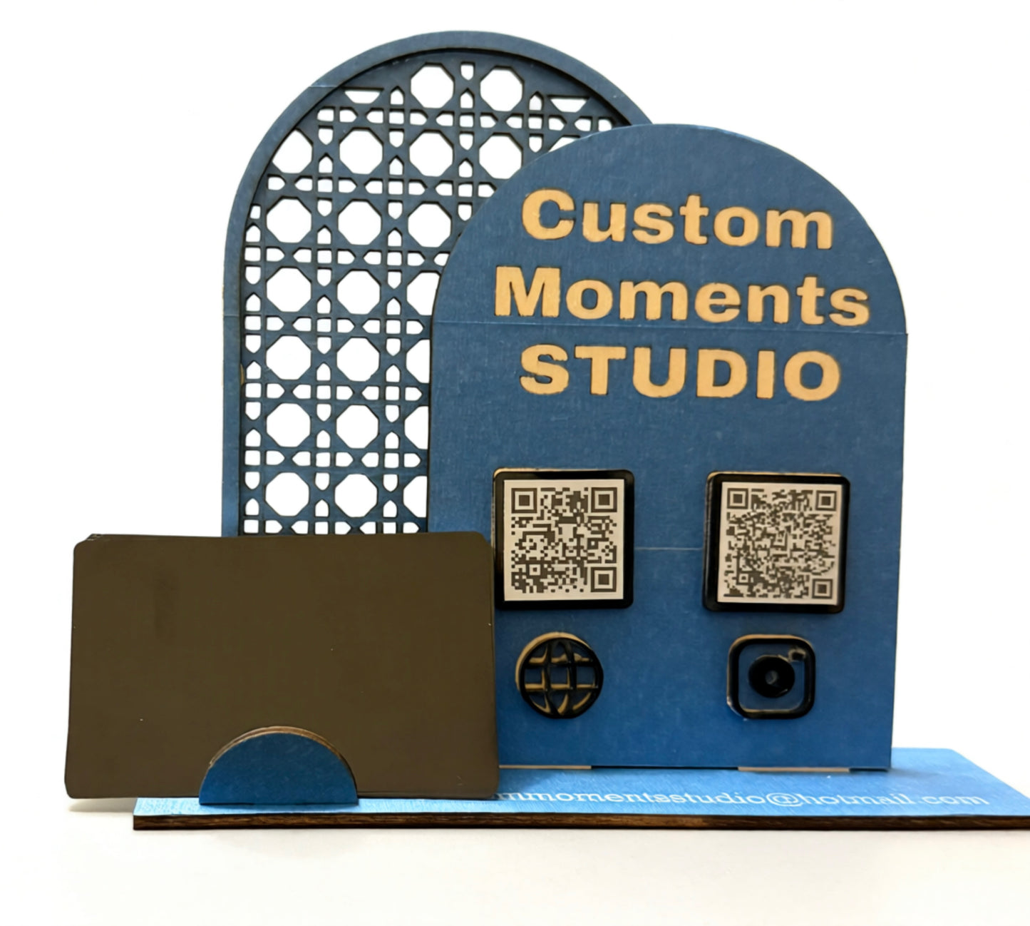 Custom QR Code Business Sign – Personalised Laser Cut Display