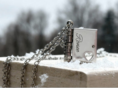 Book Locket Necklace
