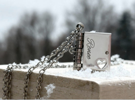 Book Locket Necklace