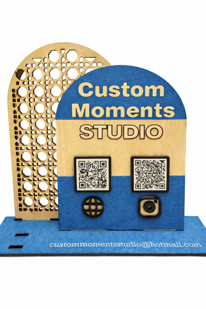 Custom QR Code Business Sign – Personalised Laser Cut Display