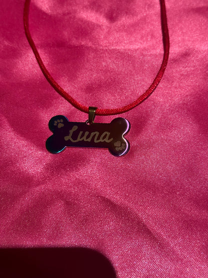 Mixed colour stainless steel pet tags engraved with your pet name +/- phone number