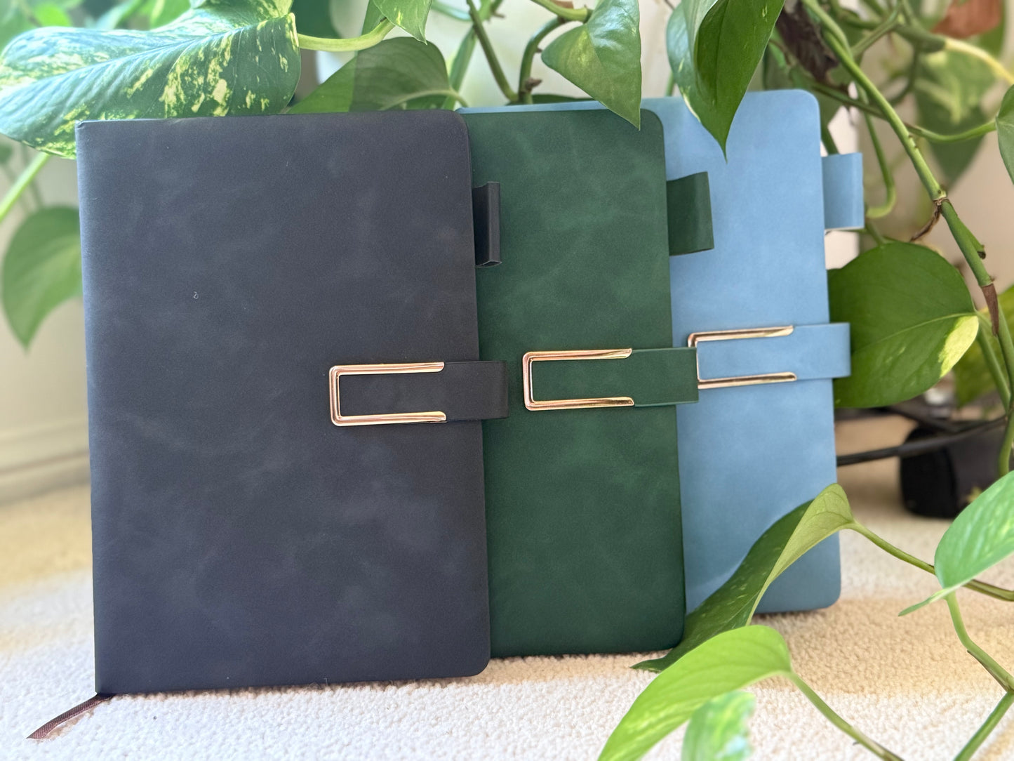 Notebook Faux leather with your name engraved on the cover