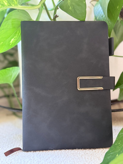 Notebook Faux leather with your name engraved on the cover
