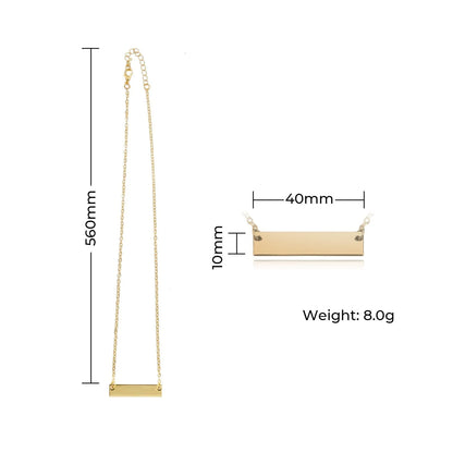 Stainless steel bar necklace