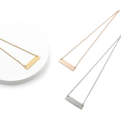 Stainless steel bar necklace