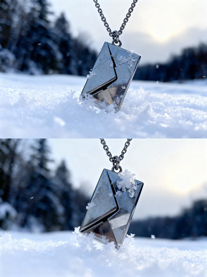 Stainless Steel Envelope Necklace with custom engraving