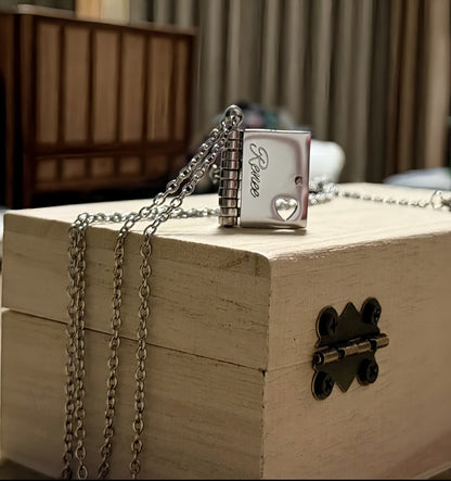 Book Locket Necklace