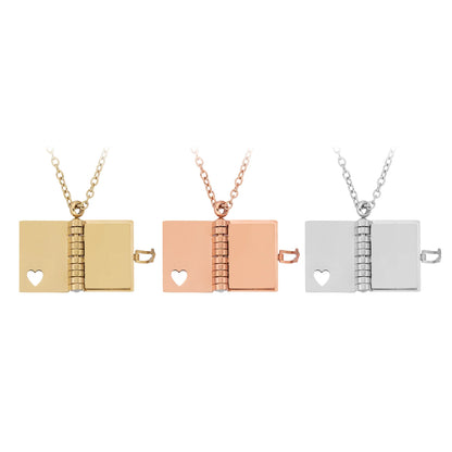 Book Locket Necklace